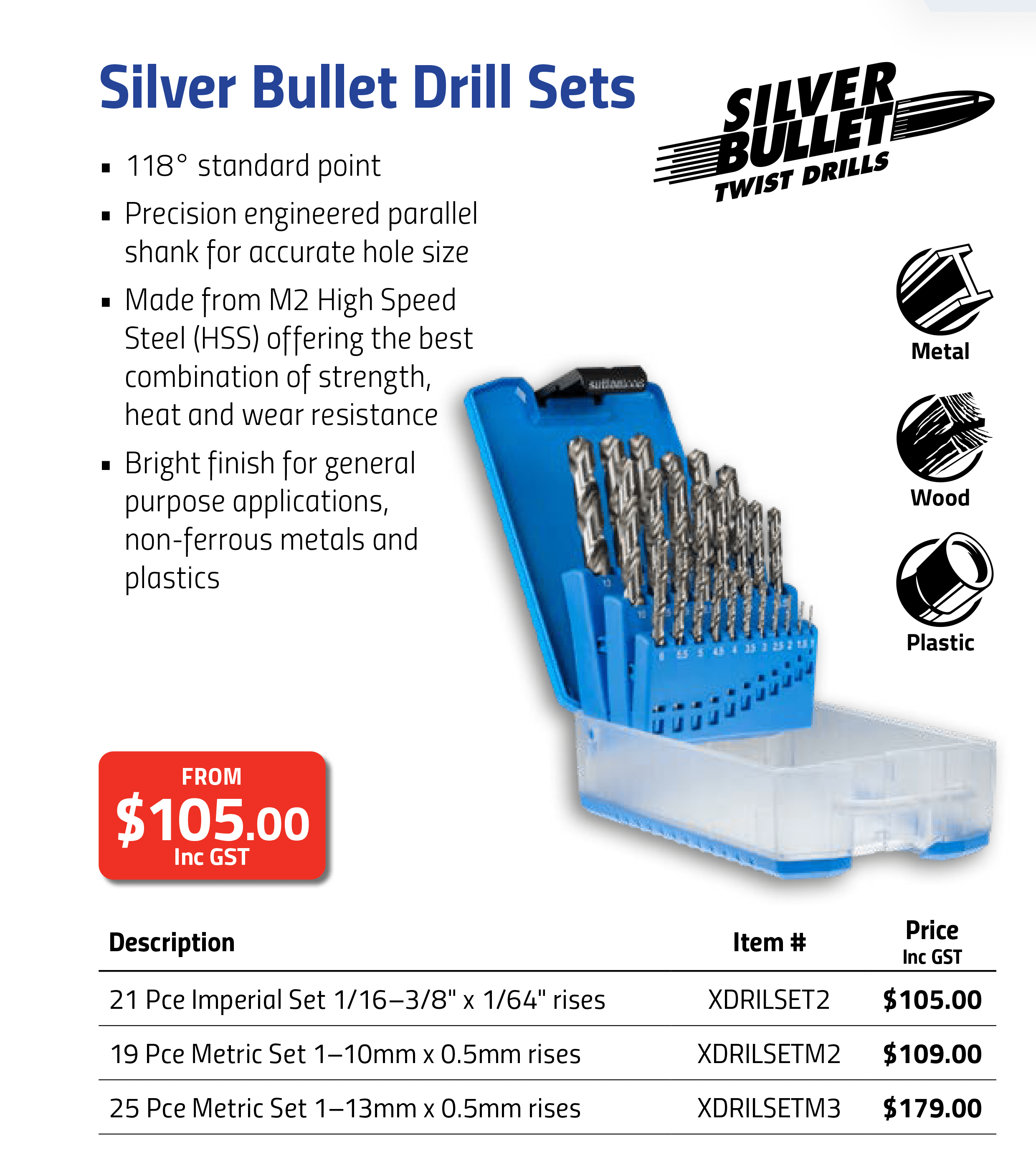 Silver Bullet Drill Sets