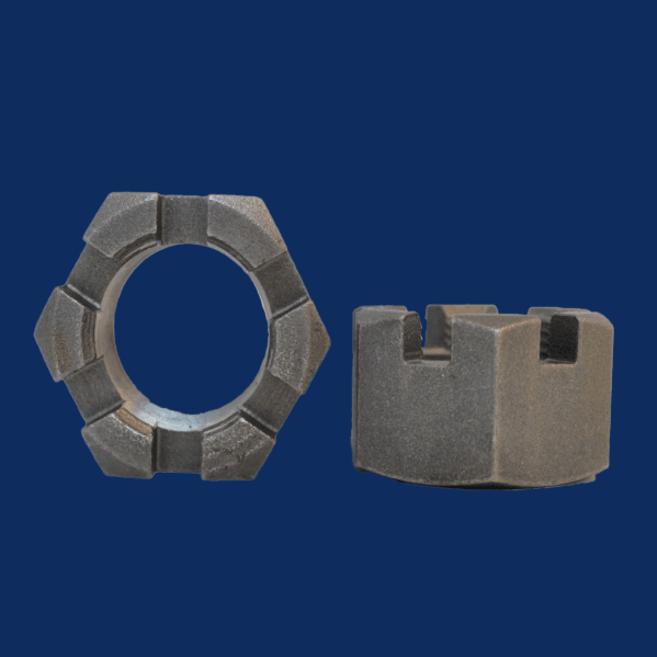 Metric Fine Slotted Hex Nuts