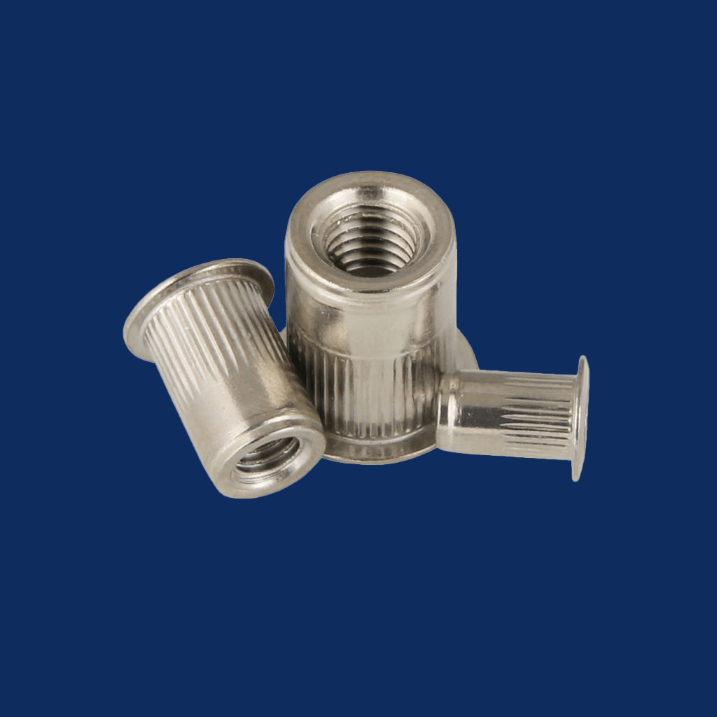 Stainless large Flanged Splined Nut Insert