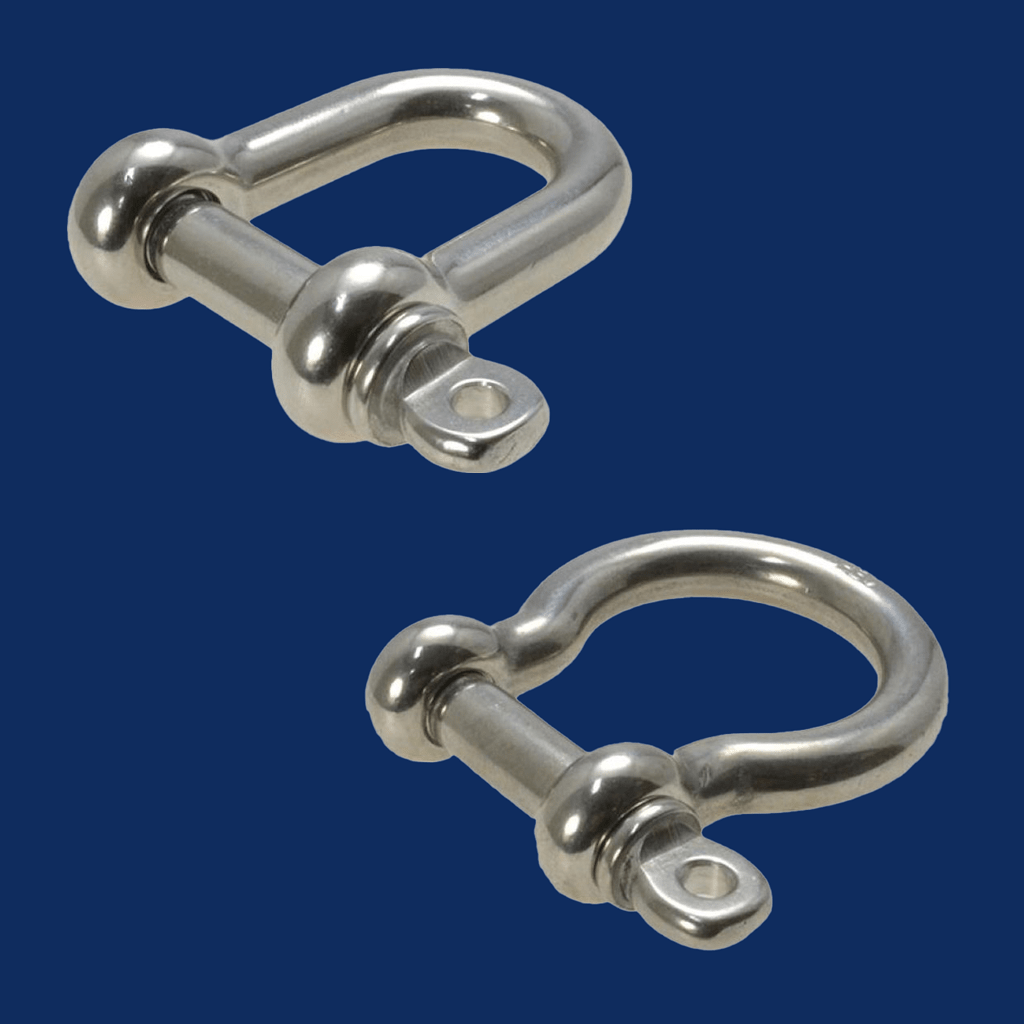 Stainless Steel Bow and Dee Shackles