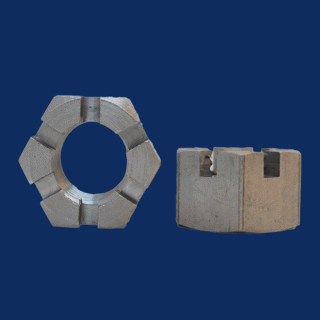 7/16 BSF BRIGHT HEX SLOTTED NUT