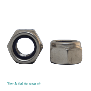 M10 G316 STAINLESS STEEL HEX NYLOC NUT