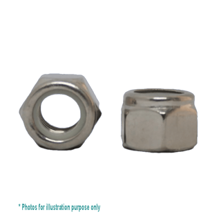 1/4 UNF G304 STAINLESS STEEL HEX NYLOC NUT