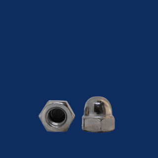 1/2 BSW CHROME HEX DOME NUT