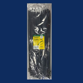 400mm x 8.0mm BLACK CABLE TIE Packet of 100