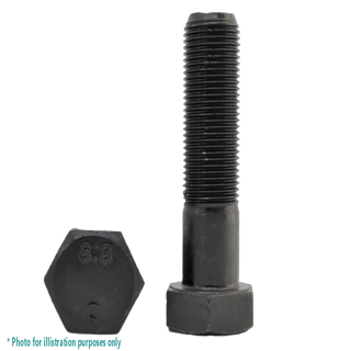 M10-1.0P X 20 BLACK 8.8 HIGH TENSILE HEX BOLT ONLY