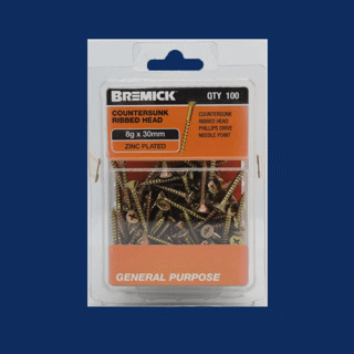 HANG PACK 8G-15x30 C2 COUNTERSUNK RIB NEEDLE POINT