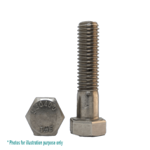1/4 UNC X 3.1/2 G304 STAINLESS STEEL HEX BOLT