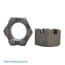 1/4 UNF BRIGHT HEX SLOTTED NUT