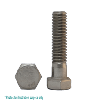 1/2BSW X 2.1/2 G304 STAINLESS STEEL HEX BOLT
