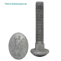 M6 X 45 GALVANISED CUP HEAD BOLT & NUT