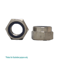 M16 G304 STAINLESS STEEL HEX NYLOC NUT